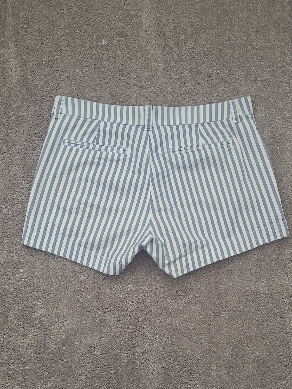 Old Navy Women's Blue & White Vertical Stripe Shorts - Picture 2 of 4
